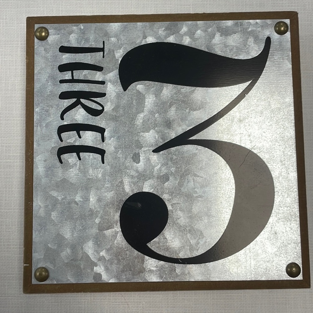 “Three” Decor from Hobby Lobby